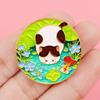 Unisex Brooch Cartoon Kitten Design Zinc Alloy Brooch Pin Bag Sweater Suit Lapel Decorative Enamel Badge Versatile Accessory