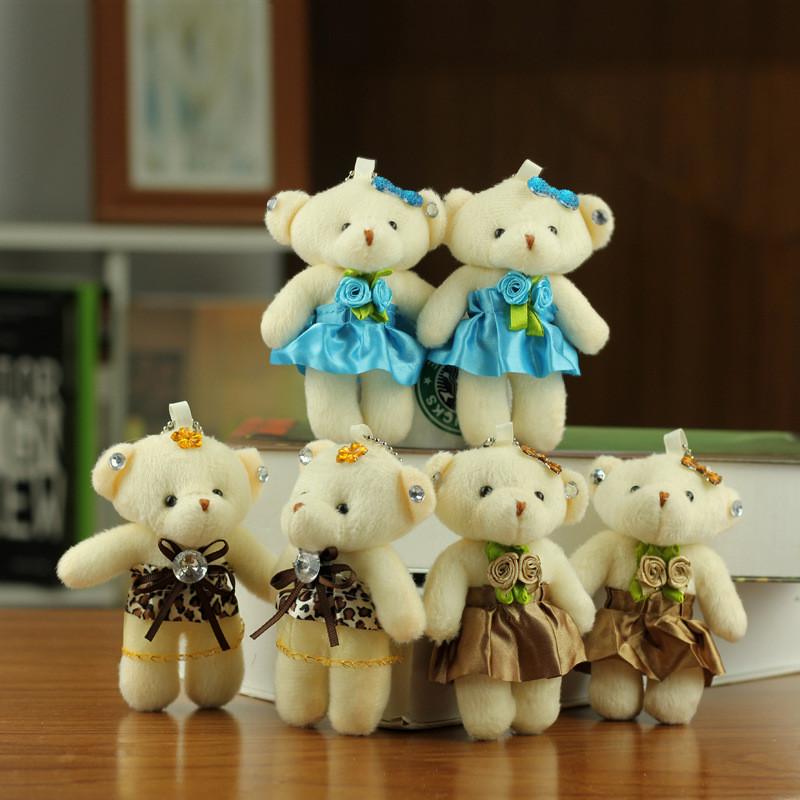 Adorable Wedding Dress Teddy Bear Plush Toy Soft Short Plush Stuffed Animal