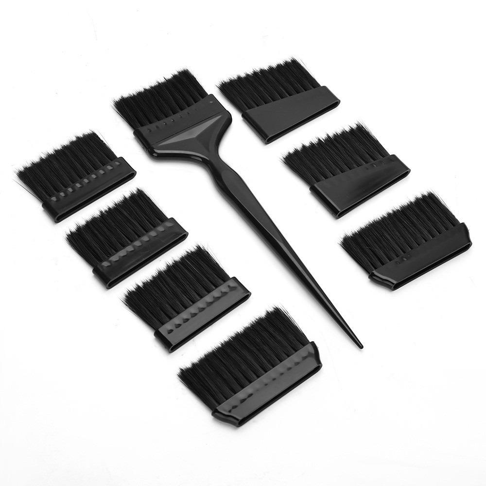 1Set Professional 8pcs Replaceable Brush Head Kit Hairdressing Tinting Coloring Tools  Salon