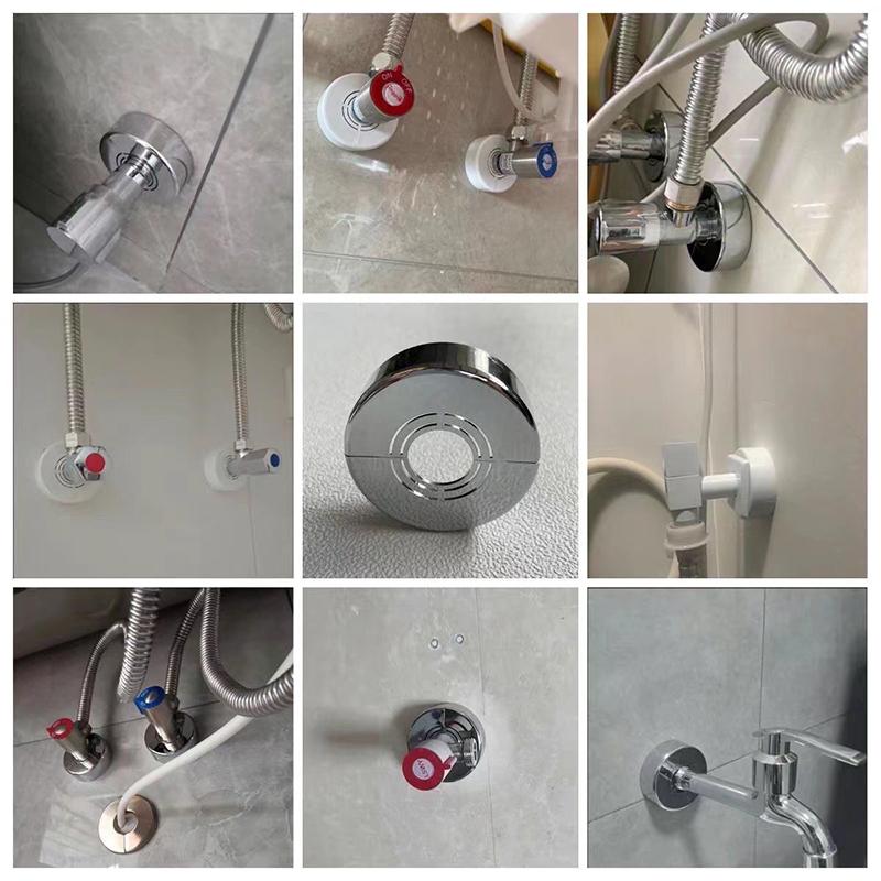 Abs Water Pipe Connector Shower Faucet Decorative Cover Adjustable Wall Heighten Angle Valve Panel For Tap Accessories