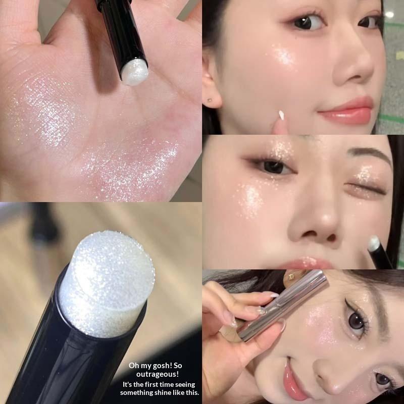 Сияющий Хайлайтер-Стик Натуральный Алмазный Блеск Белый Хайлайтер Карандаш для Теней Контуринг Шейдинг Осветление Лица Тела Макияж A1