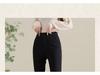 Women's Black High-Waisted Micro-Flare Pants: Slimming, Elastic, Petite, Nine-Point Length, New Summer Arrival