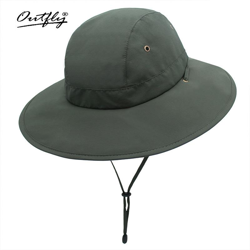 Summer sunshade bucket hat men's sunscreen UV protection big eaves hat outdoor water splashing rain hat