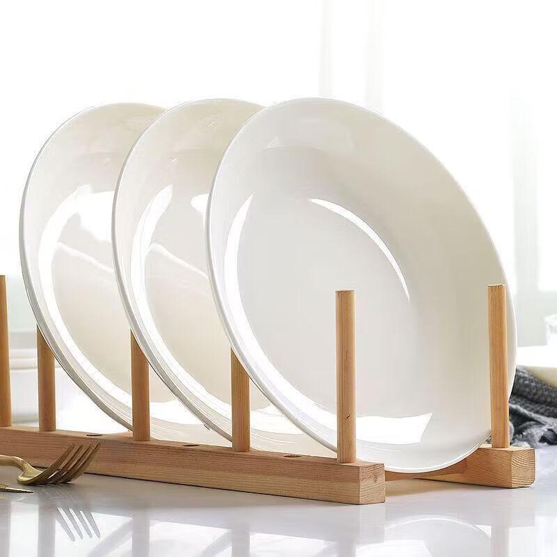 Yujia Pure White Ceramic Dinner Plates
