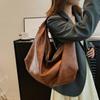 Big Black Shoulder Bags for Women Large Hobo Shopper Bag Solid Color Quality PU Leather Crossbody Handbag Lady Travel Tote Bag
