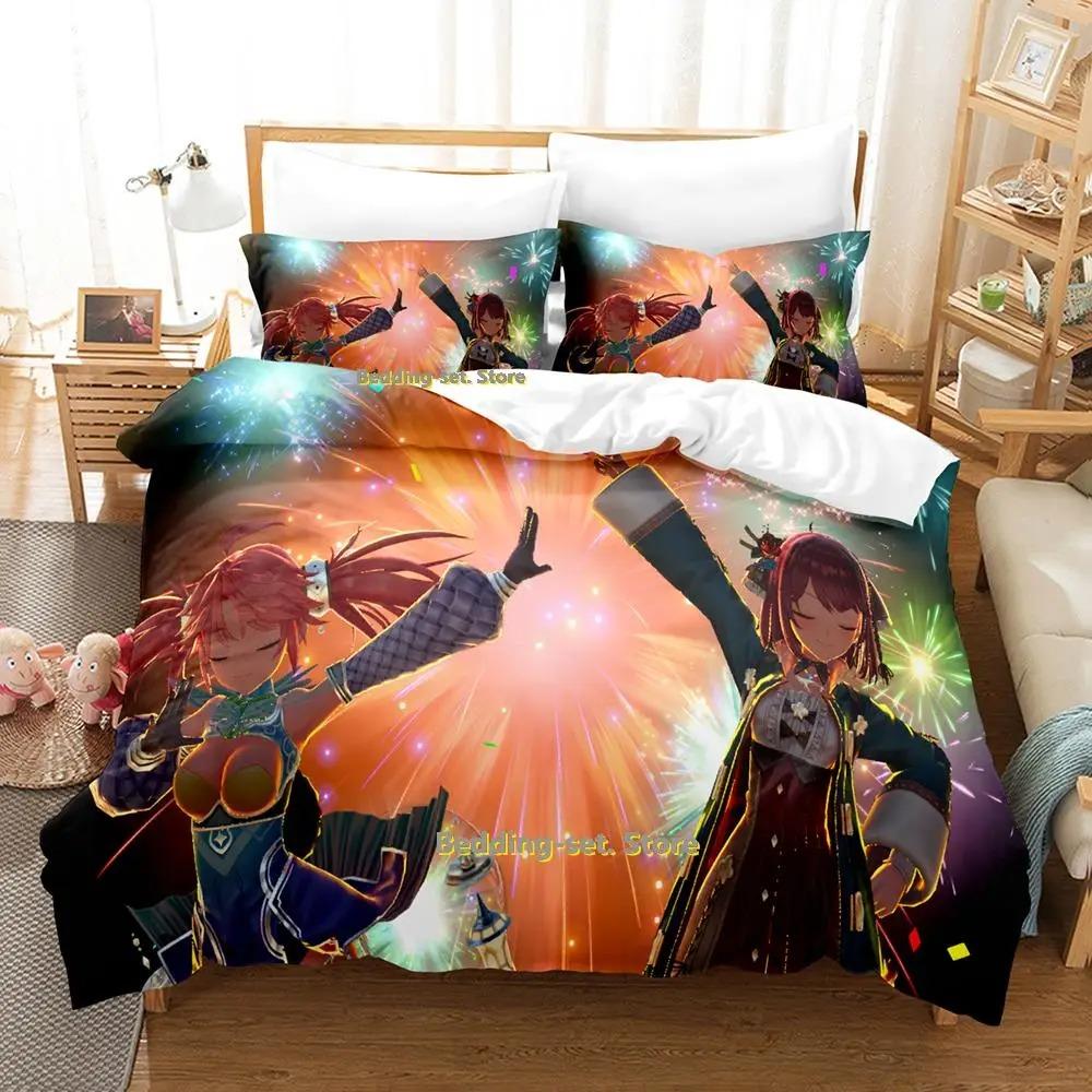 New Atelier Sophie Bedding Set Cartoon Anime three-piece set Adult Kid Bedroom Duvetcover Sets queen bedding set