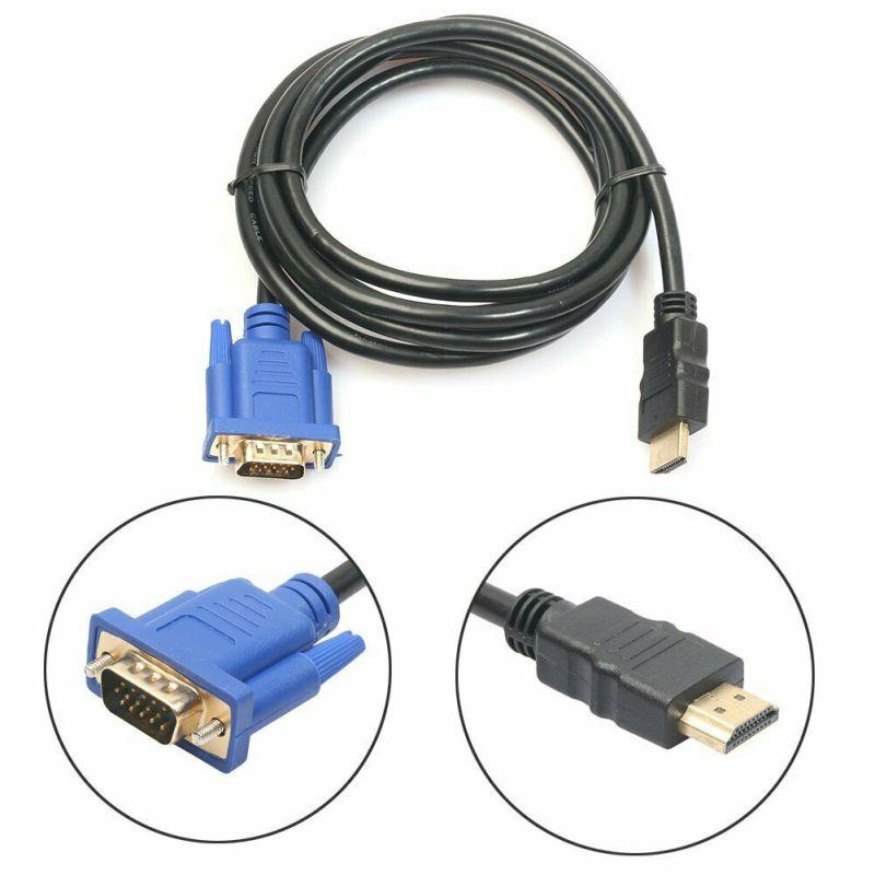 HDMI-kompatibilní na VGA 1080P Adaptérový Kabel HDMI-kompatibilní Samec na VGA HD-15 Samec Propojovací Kabel