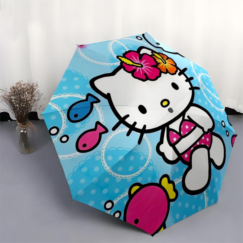 1pc Hello Kitty Underwater Adventure Umbrella with Plastic Handle,Suitable for All Seasons Home Travel Outdoor UmbrellaSanlio553
