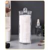 Transparent Cotton Swab Storage Box Makeup Organizer Acrylic Storage Box Cotton Swab Cosmetic Box Bathroom Bedroom Storage