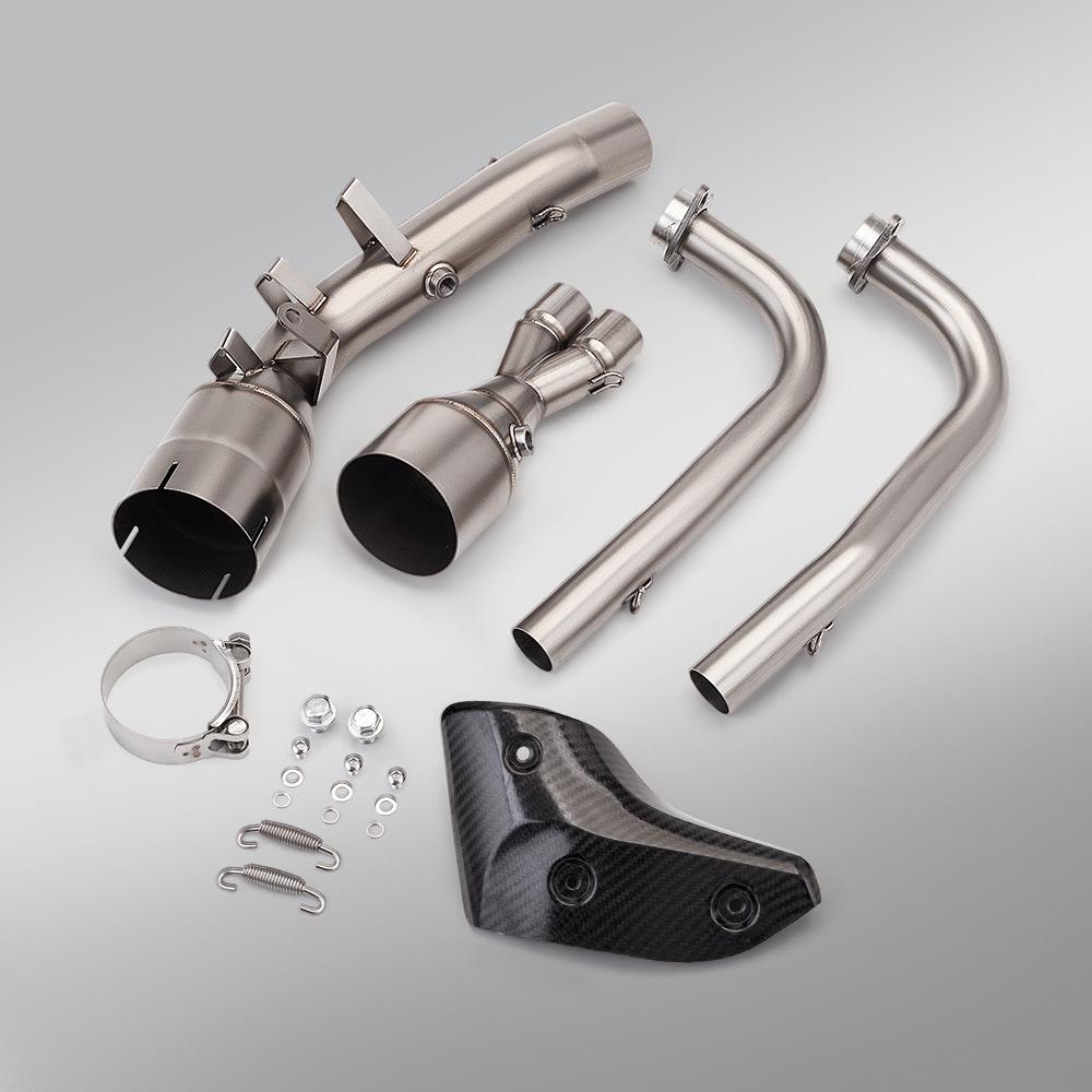 Stainless Steel Double Oxygen Port Muffler for TMAX530/560 with Backpressure Chamber Front & Rear Sections