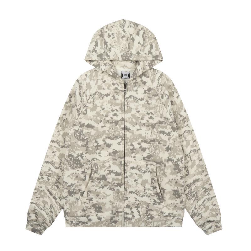 Unisex American Patchwork Batwing Sleeve Embroidered Fleece Hoodie and Casual Pants Set