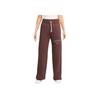 Nike Fleece Breathable Simple Fashion Wide Leg Loose Casual Pants Women Bottoms Red-Brown FV7685218