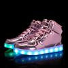Fashion New Size 25-46 Children Adult USB Charging Glowing Kid Luminous Sneakers for Boys Girls Men Women Led Casual Walking Light Shoes