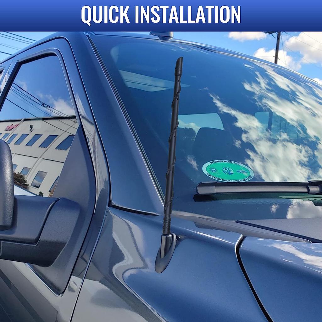 13 Inch Antenna For Ford Bronco 2021-2024 New Spiral Flex Rubber for Bronco Short Antenna Replacement Car FM AM Radio Receptio