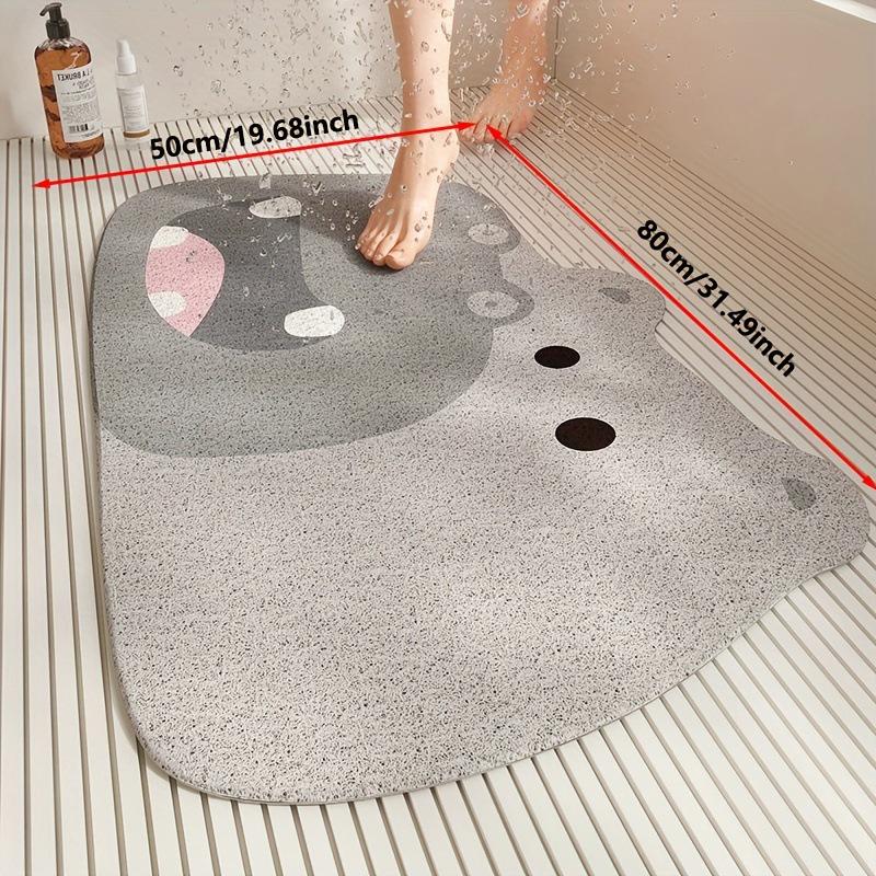 

Cartoon Bath Mat - Dirt-Resistant, Easy-Clean Silk Loop for Toilet & Shower Draining. 40x60cm