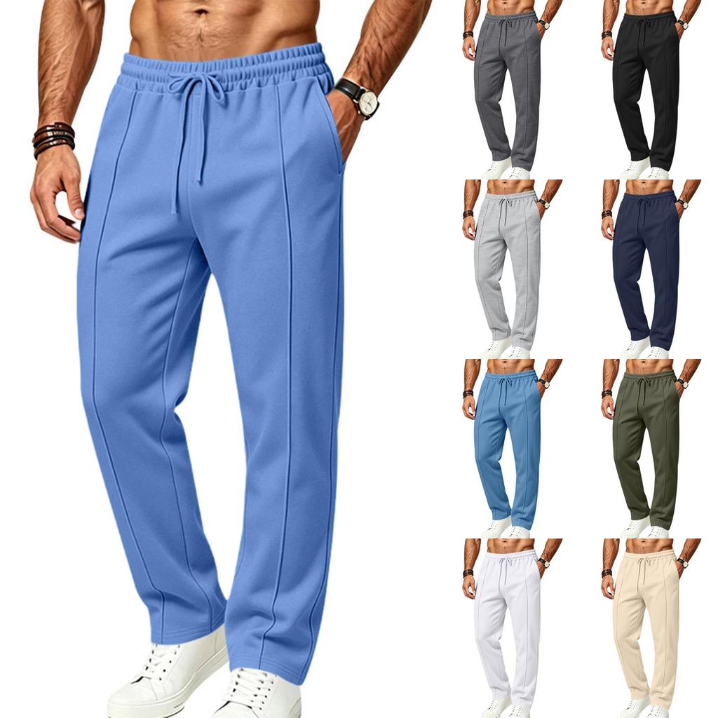 Men's Casual Straight Leg Pants for Spring and Fall