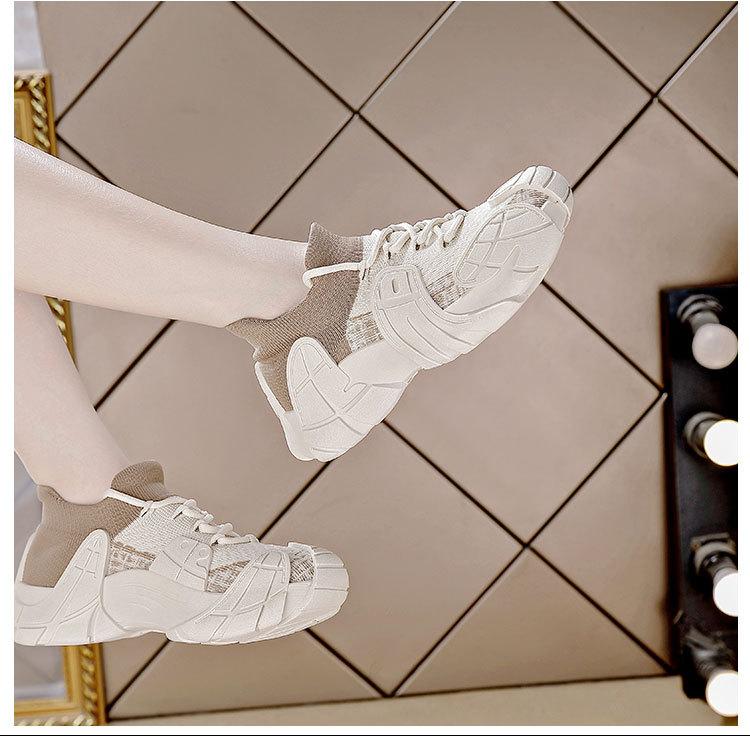 2025 spring and autumn new flying woven women's shoes socks shoes lazy one pedal popular breathable coconut sports and leisure shoes
