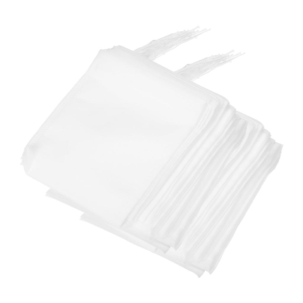 uxcell Disposable Tea Bags, Empty Non-Woven Tea Filter Bags with String Seals, 200 Bags, 12 x 10 cm