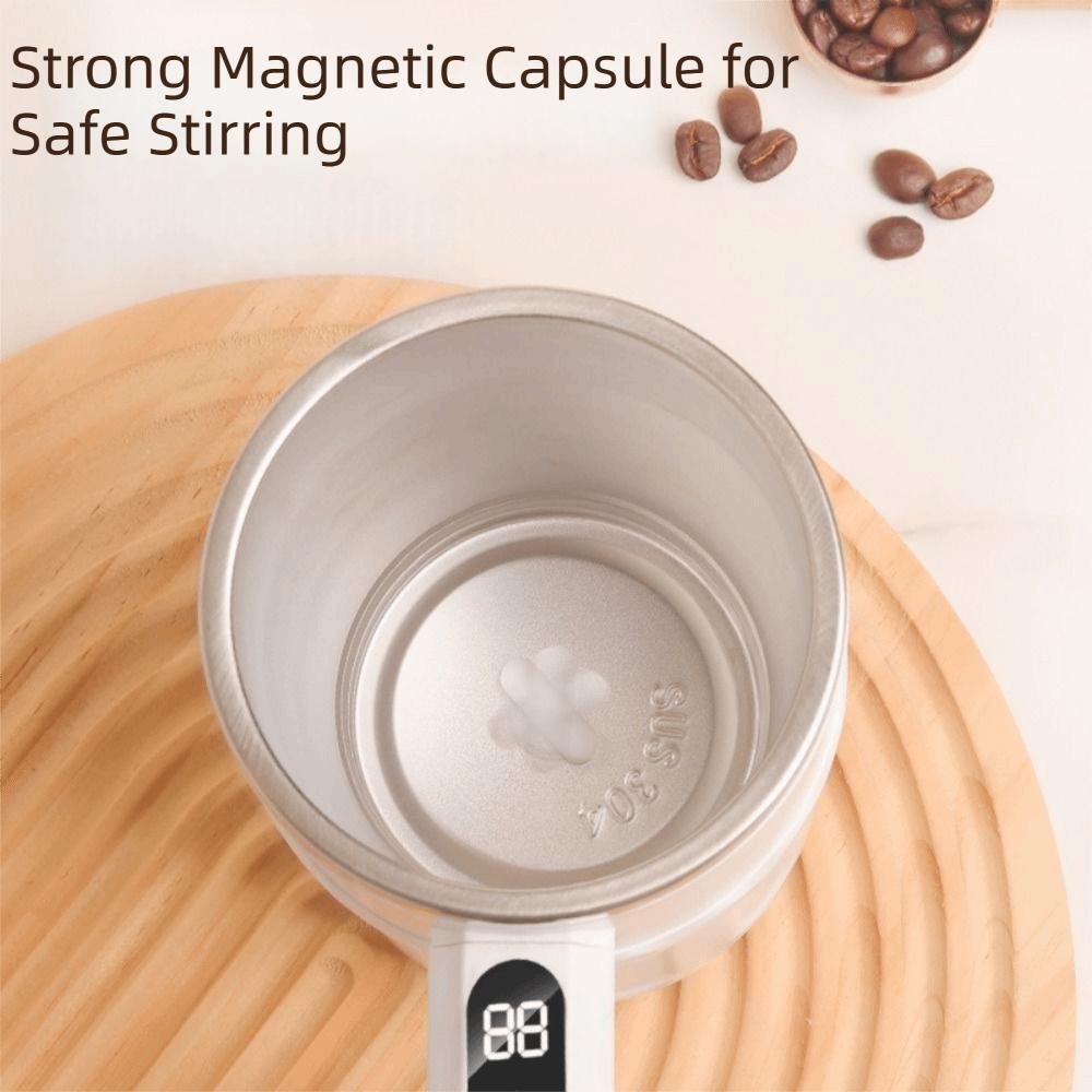 380ML Self Stirring Coffee Mug Rechargeable Insulation Automatic Mixer Cup Waterproof Temperature Display Electric Coffee Mug