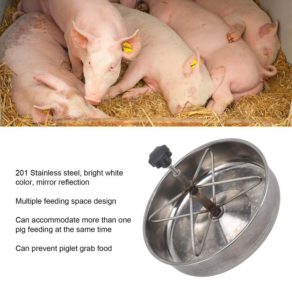 Edelstahl Ferkel Futtertrog Große Kapazität Schweinefuttertrog Geflügel Vieh