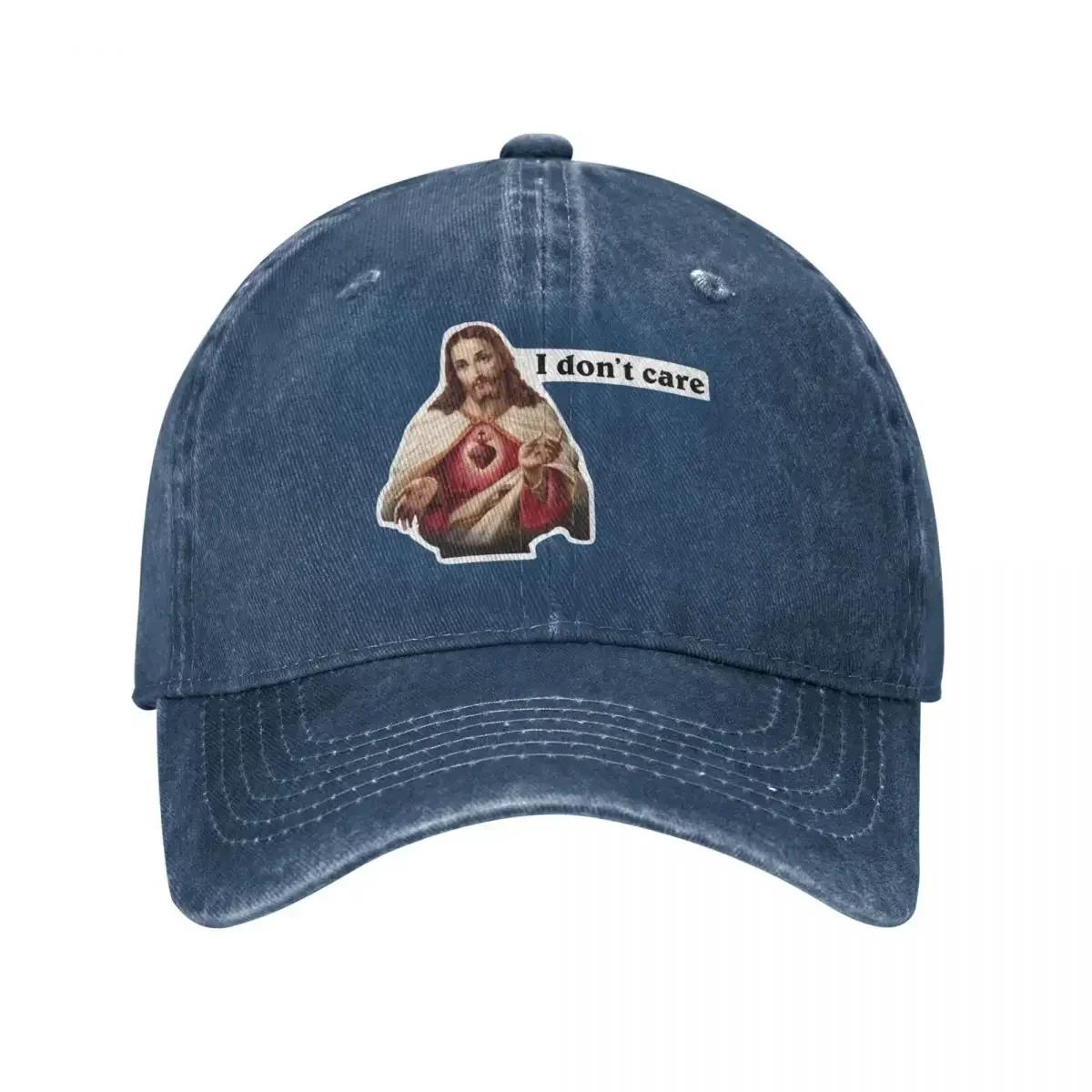 

Jesus I Don t Care Meme Accessories Unisex Baseball Caps Funny Hats Vintage All Seasons Travel Soft Sun One Size