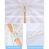 Striped Outdoor Sunshade Umbrella with Fringe Sun Shelter with Tilt Pole for Balcony Terrace Swimming Pool Beach Garden