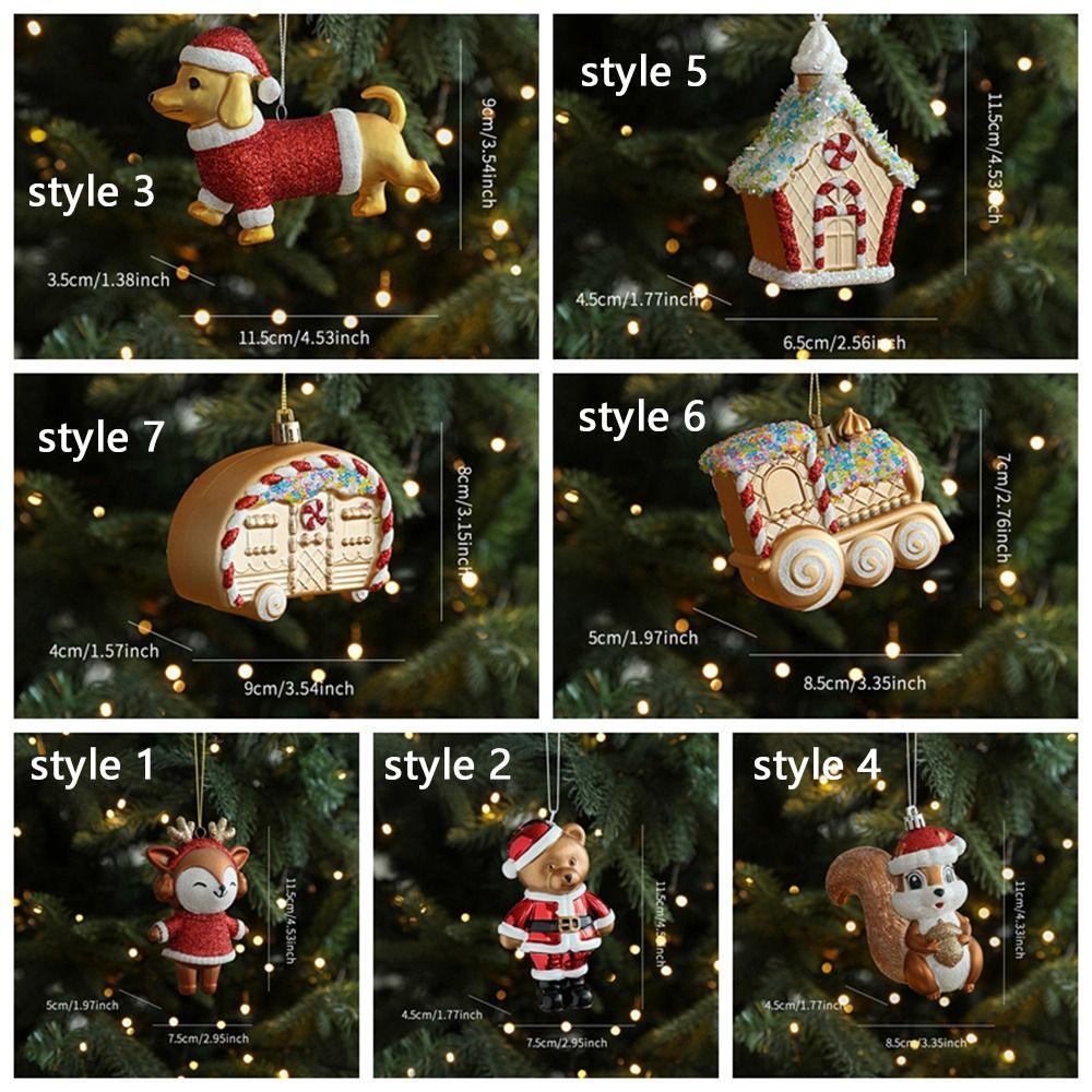 Gold Little Bear Squirrel Ornament Shimmering Festive Plastic Ornament  Home Decor