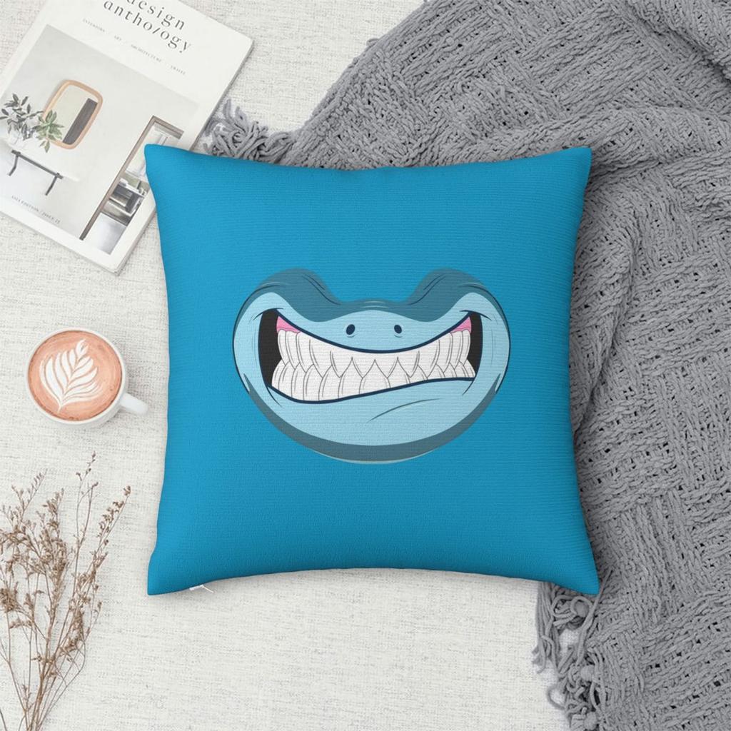 Shark Face Mask Square Pillowcase Cushion Cover Pillow Case Throw Pillow Cover for Home Sofa Living Room