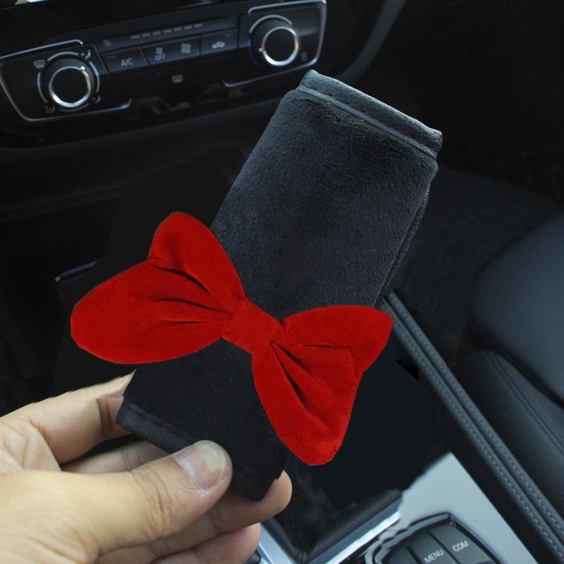 

Бархатный ретро-красный бант автомобильный зеркальный чехол, универсальный эластичный мягкий плюшевый автомобильный интерьерный чехол для зеркала заднего вида, аксессуары для декора 1pc handbrake case