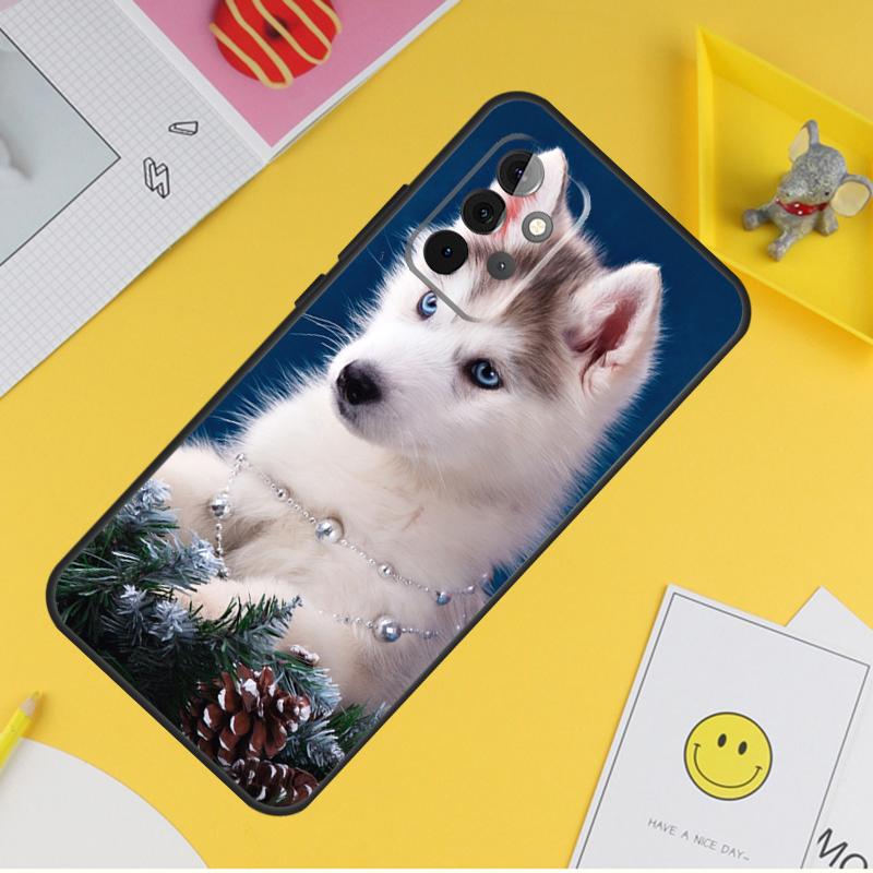 Animal Husky Puppy Phone Case For Samsung Galaxy A53 A33 A13 A12 A32 A52 A14 A34 A54 A15 A25 A35 A55 A71 A51