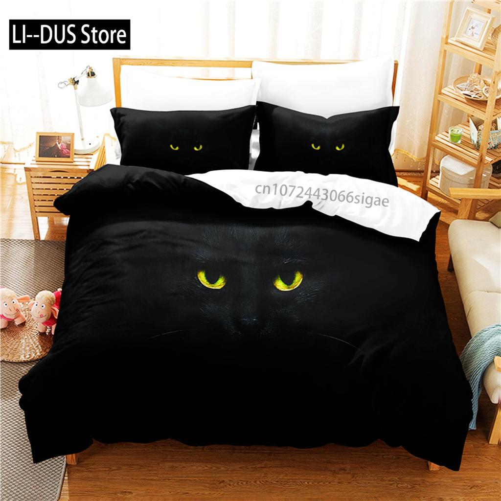 Cute Cat Bedding Set Duvet Cover Set 3d Bedding Digital Printing Queen Size Bedding Set Fashion Design