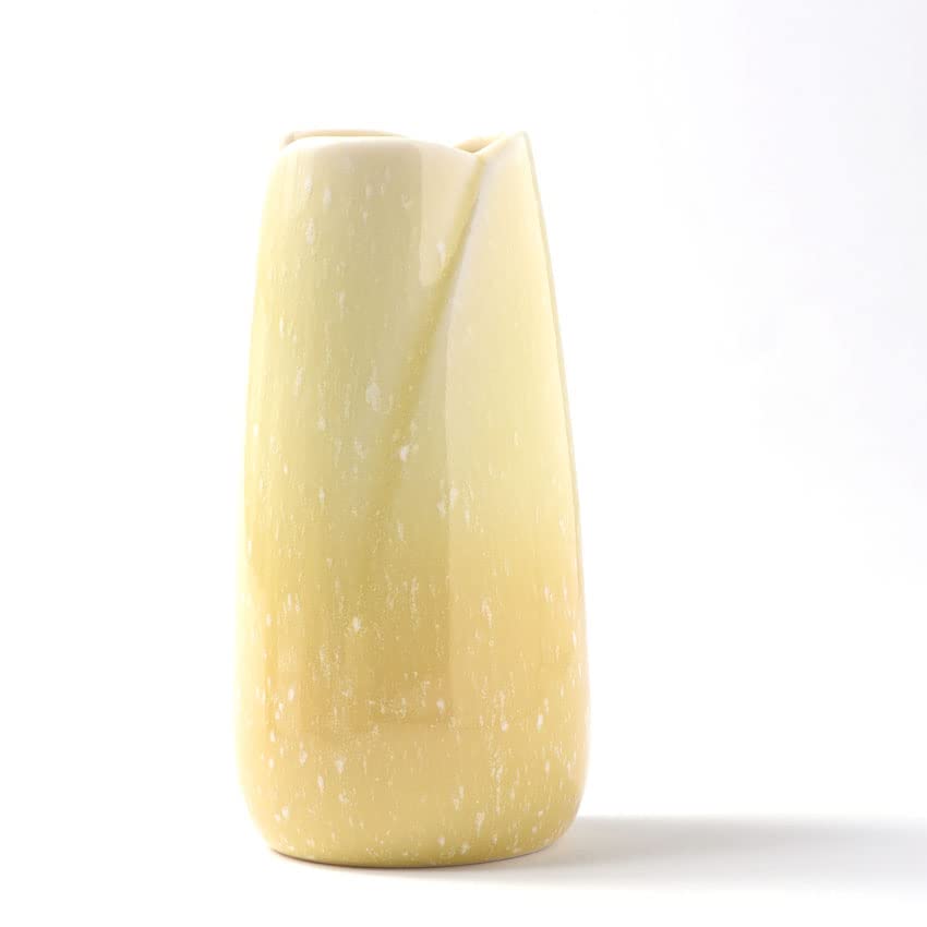 [Sold Individually] Yawaragi Flower Vase [Flower Vase] Yuzu (Light Yellow) Ceramic, Made in Japan, Modern Buddhist Altar Set (5 Buddhist Altar