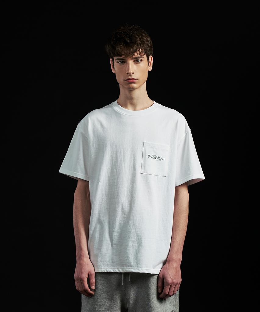 FRIDAY NIGHT GOLF CLUB Friday Night Logo Pocket Short Sleeve Tee_Unisex(White)