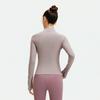 Women's Workout Jacket Full Zip Up Cropped Yoga Jacket Long Sleeve Slim Fit Athletic Top