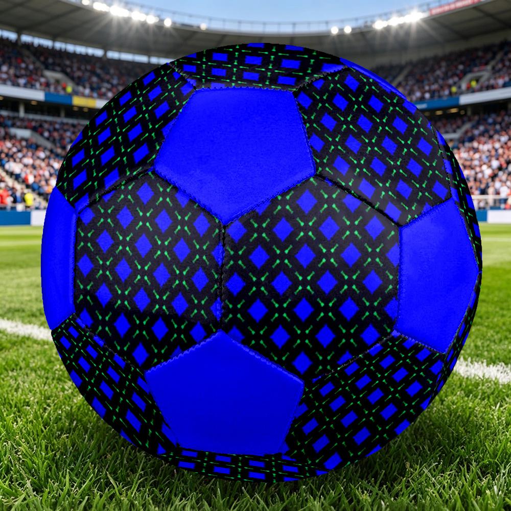 1pc Blue Diamonds Durable Soccer Ball/Football, Size 5, Perfect for Training, Entertainment And Competition,Gift Yy26060695