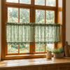 Pastoraler Stil Tüll Küchenvorhang Transparent Voile Fenstergardinen Kurze Vorhänge Wohnzimmer