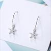 New Fashion Female Crystal Starfish Drop Earrings Jewelry Fashion 925 Sterling Silver Earrings Lady Christmas Accessories