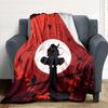 1pc NARUTO Moonlight Raven Flannel Throw Blanket HD Printed Lightweight Soft Warm All Season Blanket for Sofa, Bed, Travel, Camping Machine Washable