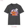 Cute Halloween Pumpkin Cat Kawaii T Shirt Adult Great Him Her Vintage Breathable Stretched Comfortable Streetwear