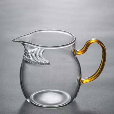 Thickened Glass Fair Cup Tea Sea High Boron Silicon Heat Resistant Kung Fu Tea Set With Handle Filter Fair Cup Tea Separator Bar
