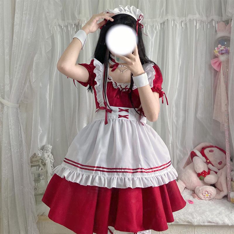 Two-dimensional Anime Maid Costume Cosplay Cute Maid Lolita Dress Maid Uniform Suit