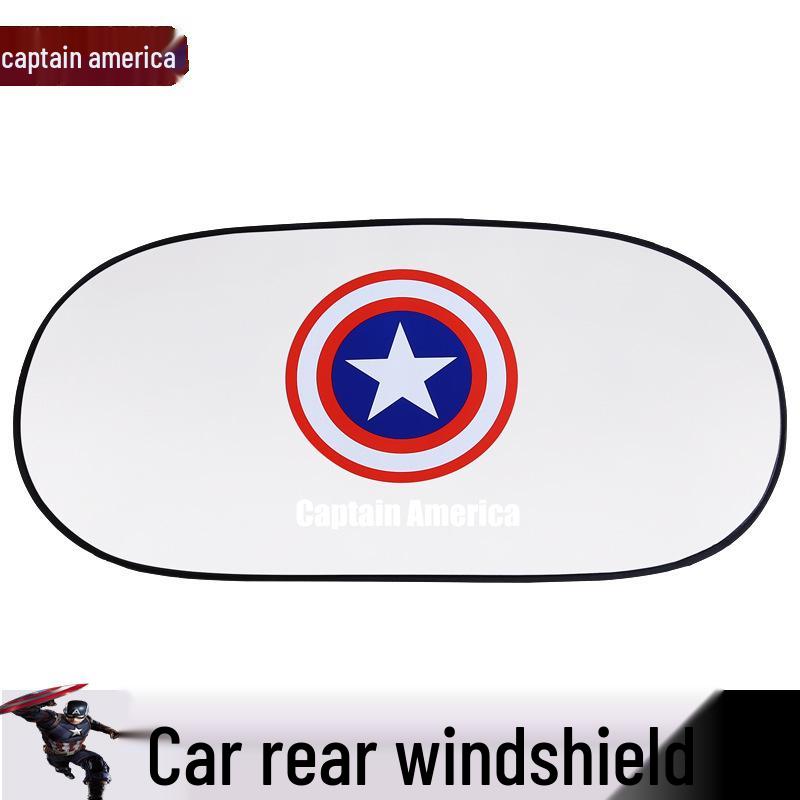 Captain America, Superman & Batman Rear Window Sunshade - Cartoon Design Batman Rear Shade