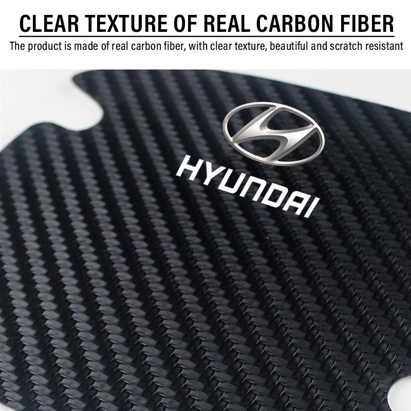 4PCS Car Door Handle Protection Sticker Emblem Car Decoration Styling For Hyundai I30 Tucson Veloster Kona I10 I35 Elantra Santa Fe Gadget