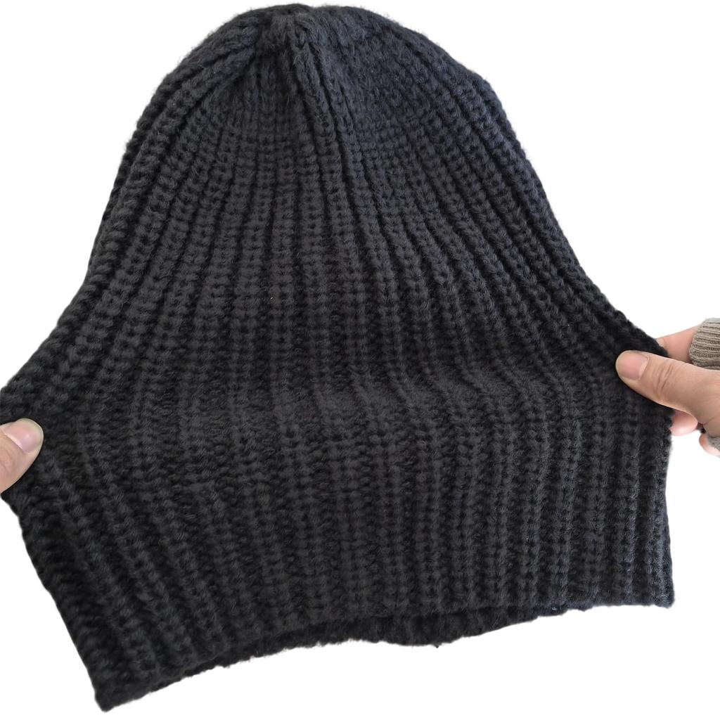 Shefun Knit Perfect for and Warm for Skiing and Plus Thick JP235 Men's Beanie, Commuting, Fall, Winter, Snowboarding, Sizes, Slimming, Soft, Wool,