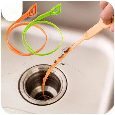 Brosse de dragage de tuyaux, salle de bains, cheveux, égouts, nettoyage d'évier, nettoyeur de canalisations, nettoyeur Flexible, outil de dissolvant de trous de bouchons