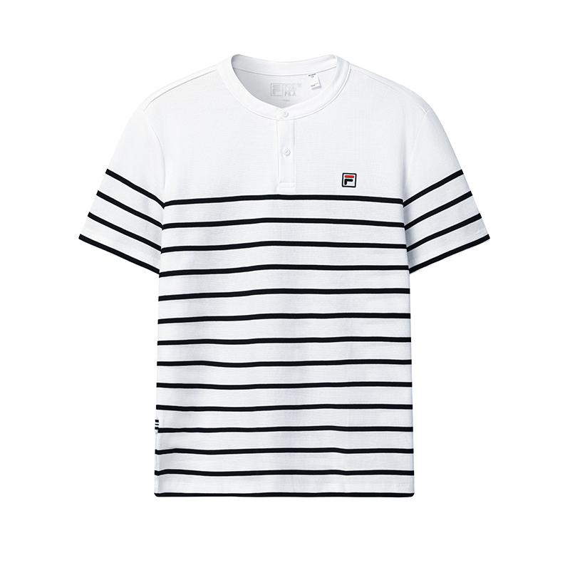 FILA Heritage Полосатая Простая Удобная Повседневная Футболка Мужские топы F11M638113FZA 2XL