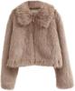 Europe, America, Autumn and Winter Imitation Fox Hair Warm Fur Coat Women's Short Small Lapel Toka Hair Artificial Fur