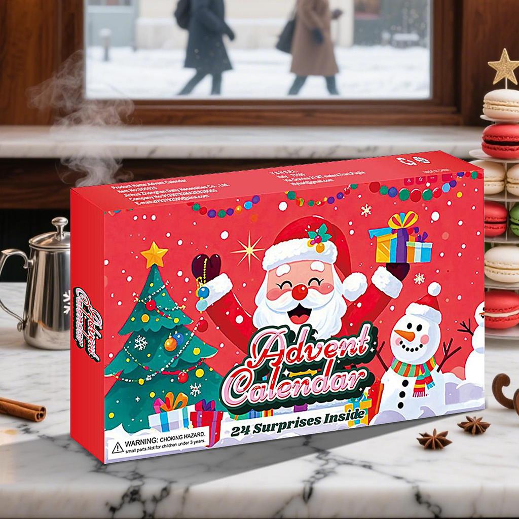 Weihnachts-Adventskalender 24 Tage LKW Lernspielzeug Countdown-Kalender Baufahrzeug Spielzeugset für Kinder Weihnachtsgeschenk