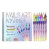 12-color Ultra-fine Nail Pen  Painting Drawstring Pen  Dotting Needle Pen  DIY Hand-drawn Outlining Pen 30ML
