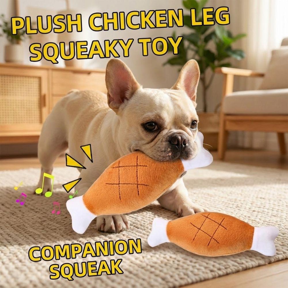 New Energy Release Dog Squeaky Toy Bones Soft Pet Chew Toy Cartoon Chicken Leg Dog Toy Small Medium Large Dogs Cats
